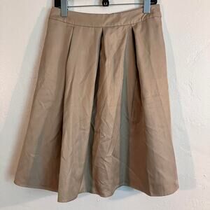 YIGE Beige‎ A-line Skirt Pockets Fully Lined NWT